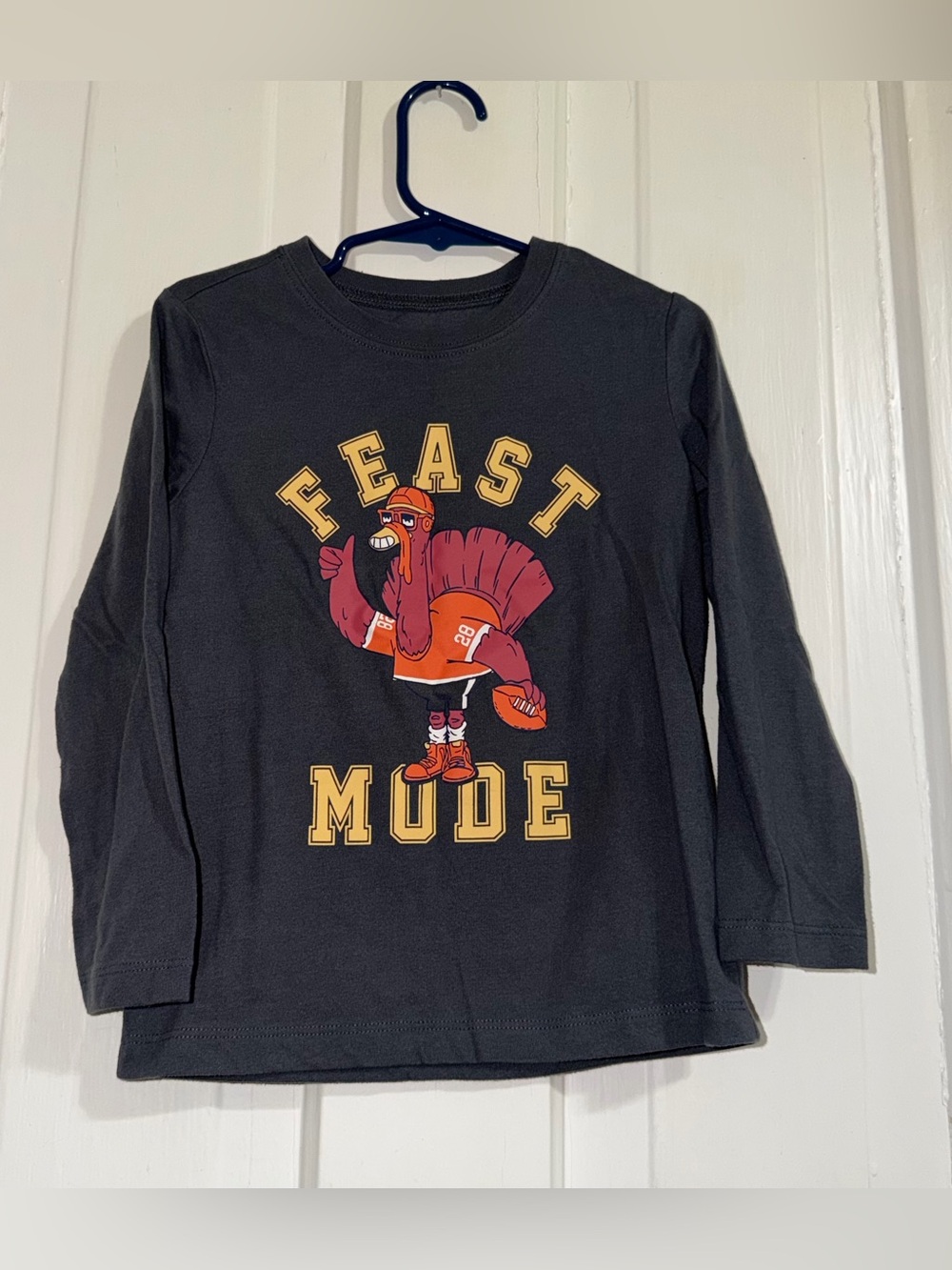 Feast Mode Kids toddler size 4T shirt Graphic Long-Sleeve Shirt thanksgiving